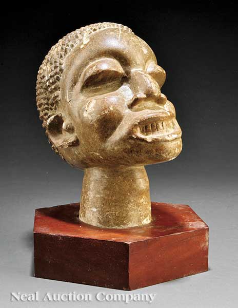 A Sierra Leone Carved Stone Head