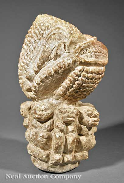 A Sierra Leone Carved Stone Head