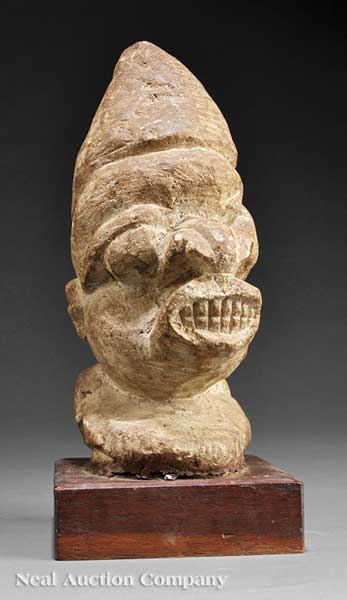 A Sierra Leone Carved Stone Bust