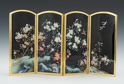 A Signed Inaba Cloisonne Table