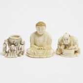 A Signed Ivory Okimono of the