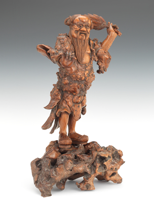 A Signed Japanese Root Wood Carving