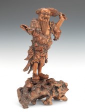 A Signed Japanese Root Wood Ca