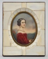 A Signed Miniature of a Beauty