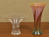 A signed Steuben flared rim cl