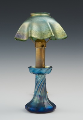 A Signed Tiffany Blue Favrile Fairy