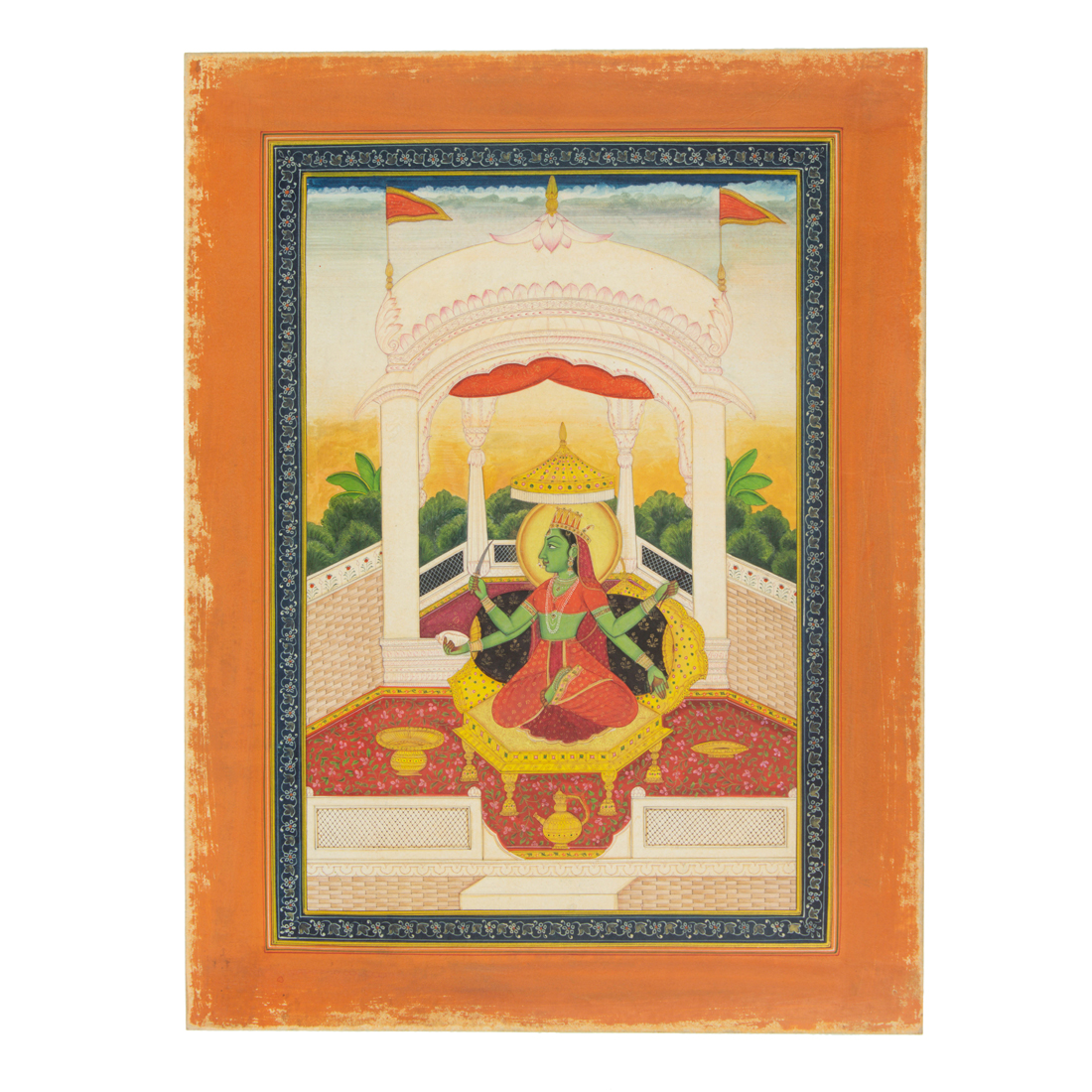 A SIKH SCHOOL MINIATURE PORTRAIT OF