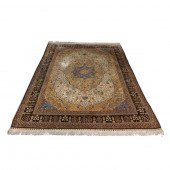 A SILK PERSIAN GHOUM - BAGHERZ
