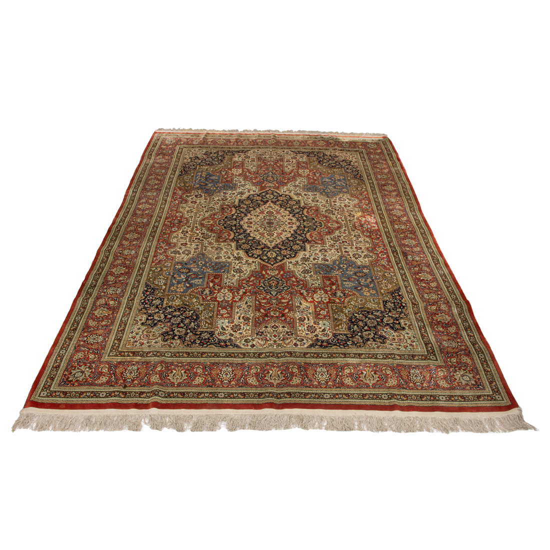 A SILK PERSIAN GHOUM -