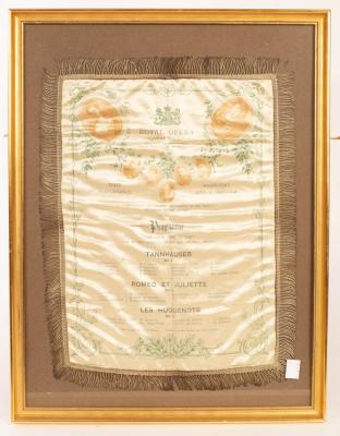 A silk programme commemorative of