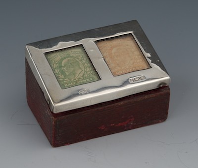 A Silver and Red Lacquered Stamp