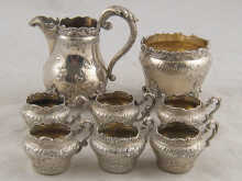 A silver Austrian liqueur set of