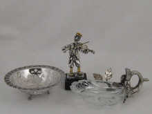 A silver bon bon dish marked 835