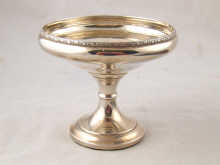 A silver bon bon dish on stand