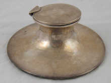 A silver capstan inkwell by