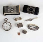 A silver cased open faced pock