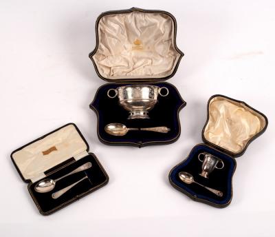 A silver Christening bowl and