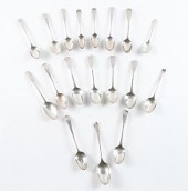 A SILVER CHRISTENING SPOON AND