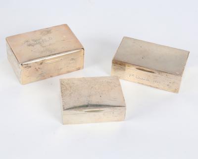 A silver cigarette box, AEN, London