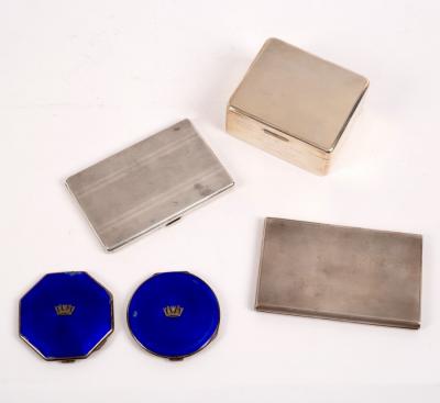 A silver cigarette case, Asprey &