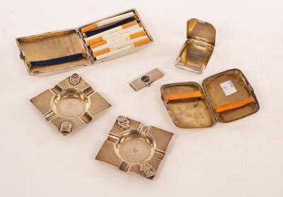 A silver cigarette case, D Bros,