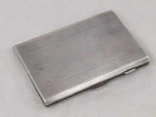 A silver cigarette case