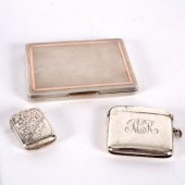 A silver cigarette case, WHM,