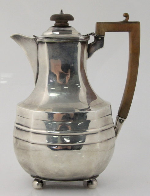 A silver coffee pot Lambert