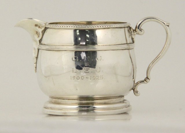 A silver cream jug Birmingham