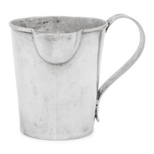 A Silver Creamer Likely American,