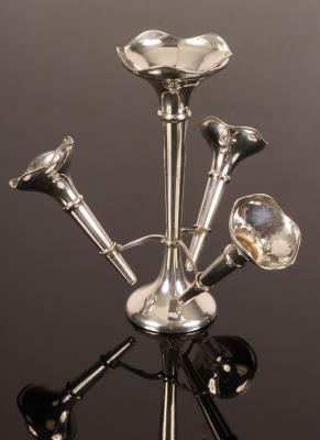 A silver epergne, Adie Bros,