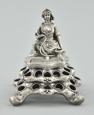 A Silver Figural Cigar Lighter