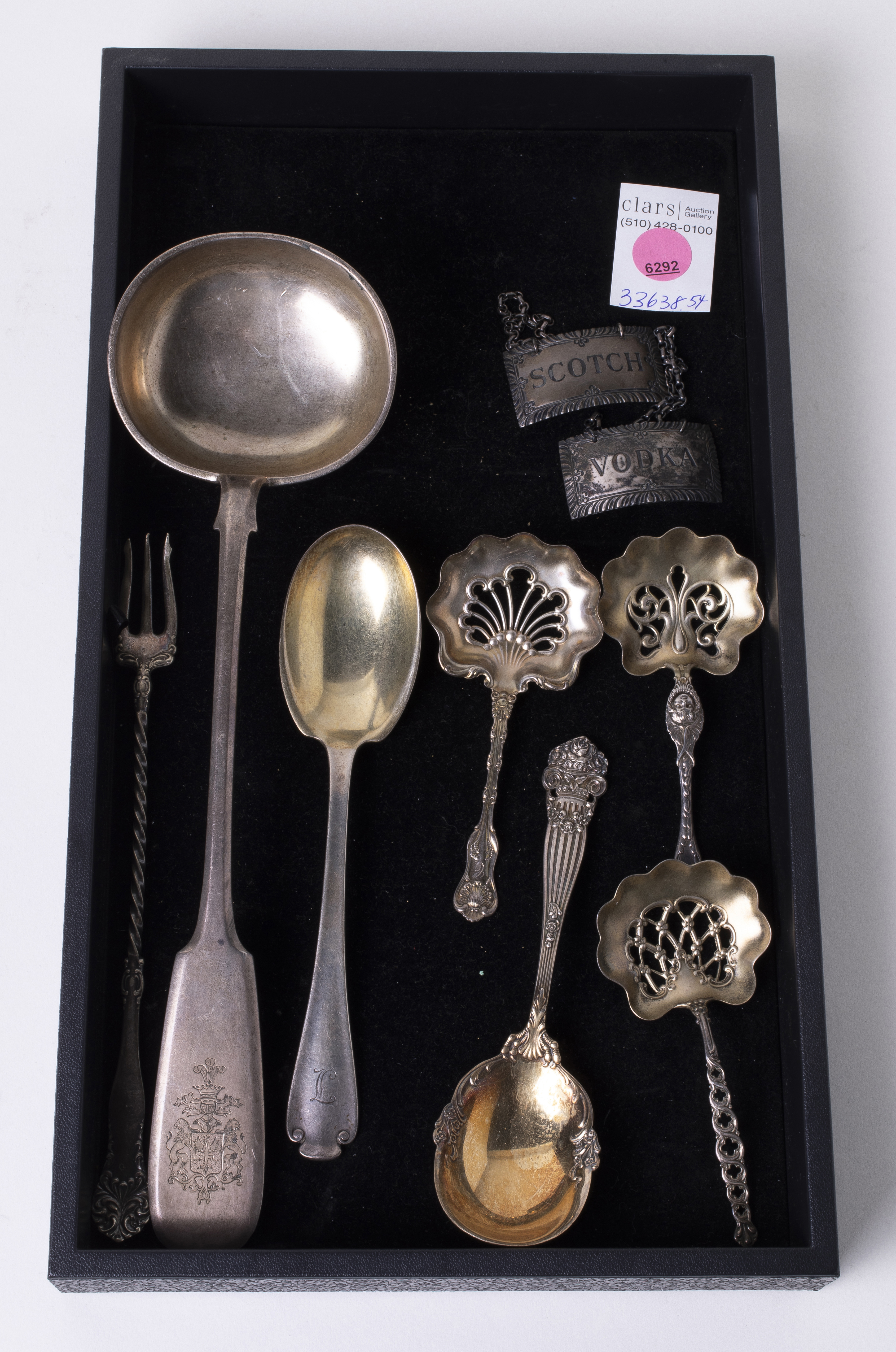 A SILVER FLATWARE LOT: A RUSSIAN