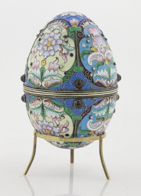 A silver-gilt and cloisonn?