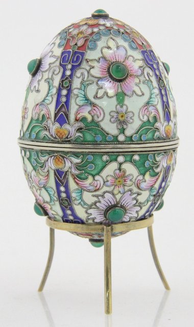 A silver-gilt and cloisonn?