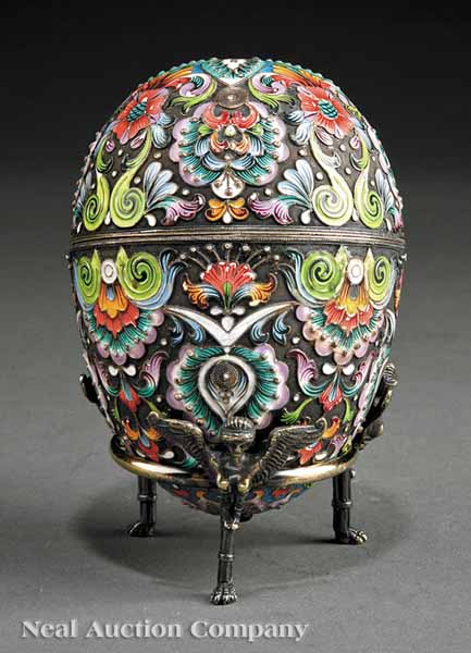 A Silver Gilt Cloisonné Enamel