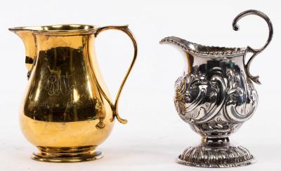 A silver gilt milk jug, Edward