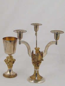 A silver goblet hallmarked London