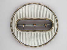 A silver gold champleve enamel