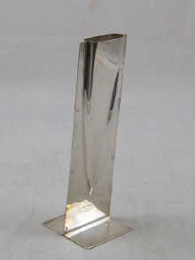 A silver hallmarked spill vase