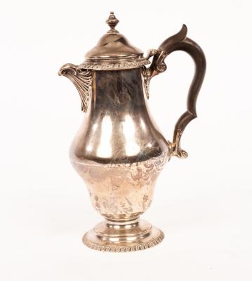 A silver hot water jug, Pearce &