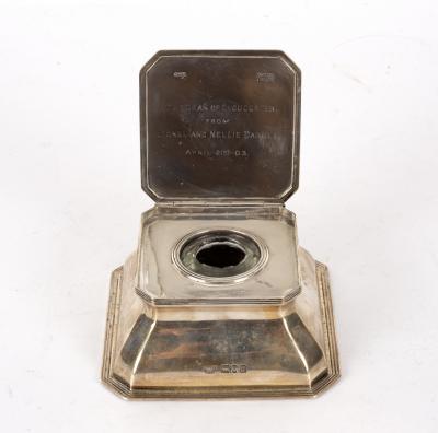 A silver inkwell, Goldsmiths &