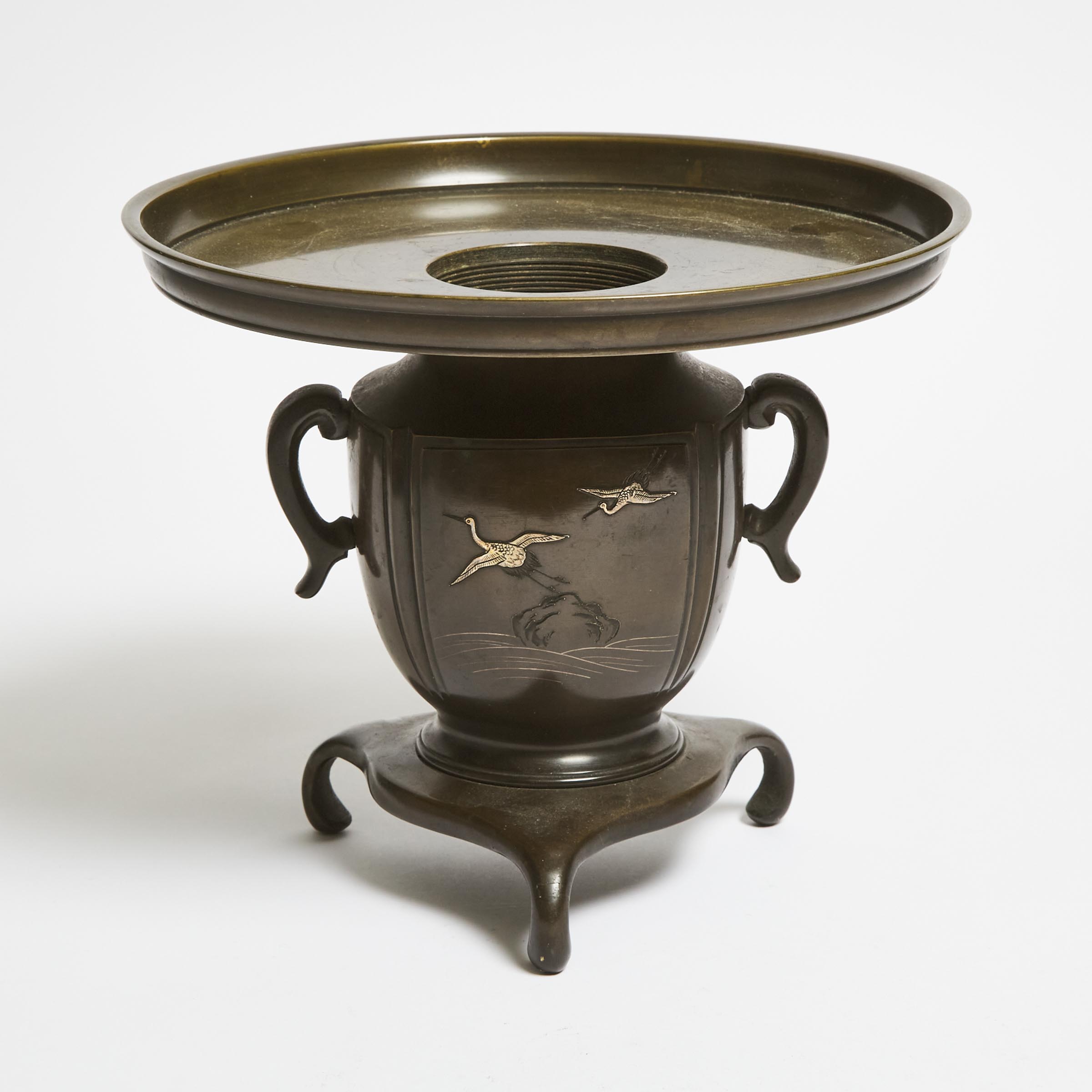 A Silver-Inlaid Bronze