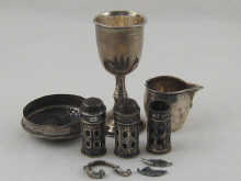 A silver kiddush cup London 1936