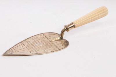 A silver Masonic trowel, London