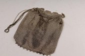 A silver mesh evening bag with