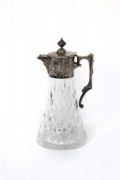 A silver mounted claret jug, W