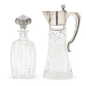 A SILVER MOUNTED CRYSTAL WINE