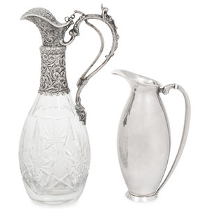 A Silver Mounted Cut Glass Claret