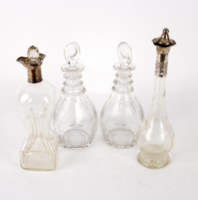 A silver mounted hourglass shaped
